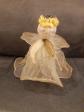 Ancienne d�coration de NO�L    Ange musicien en tulle   Made in japan
