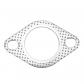 Joint d'�chappement de 1,75 pouce, joint de � 2 trous en acier Collecteur
