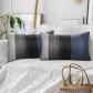 Taie d'oreiller 30 x 50 cm Housse de Coussin Lin Moderne Bleu D�corative Canap�