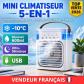 Mini Climatiseur Ventilateur USB Portable Brumisateur Humidificateur LED 4 en 1