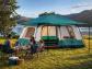 Tente de Camping Familiale 4 6 Pers.   2 Chambres & Auvent  Vert & Blanc