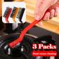 Brosse nettoyage cuisine 3 pi�ces acier inoxydable laiton nylon hotte
