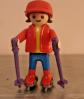 PLAYMOBIL enfant sport d hivers ski raquette �cole classe de neige �colier vinta