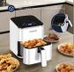 2.5L, Mini Air Fryer 2 Personnes, Chaud Airfryer, �cran Tactile Digital LED,