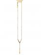 Collier cravate dor� en forme de V, 50 55 cm   Minimaliste et �l�gant
