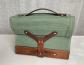 Belle MALETTE ou SACOCHE  ARMEE SUISSE   toile et cuir  30 x 22 x 11 cm VINTAGE