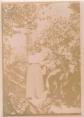ANCIENNE PHOTOGRAPHIE MILITARIA SOLDAT ET SA FEMME DANS UN JARDIN