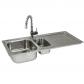 �vier Cuisine R�versible & Robinet Rainbow en Inox Cuve Simple 105 x 18 x 50 cm