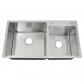 KuKoo �vier de Cuisine en Inox Cuve Double Carr� de Finition Satin� Commercial