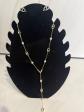 Collier dor� en acier inoxydable avec perle blanche   Bijou tendance femme