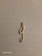 Pendentif lettre �criture   J   en or jaune 9 carats breloque initiale