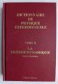 Dictionnaire de Physique Exp�rimentale   Tome II   la THERMODYNAMIQUE   QUARANTA
