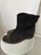 ISABEL MARANT   Bottes susee   daim   compens�es   noir d�lav�   42