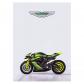 Affiche Futuriste Moto Verte | Art Mural �l�gant | D�cor de Bureau