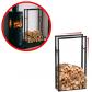 Porte b�ches T�lescopique Chemin�e Ajustable   4 Crochets Rangement Bois