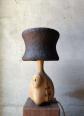 Lampe en bois massif sculpt�e main   Ch�ne naturel   Design organique Wabi Sabi