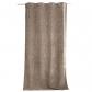 Rideau Thermique Occultant avec  illets, Beige Naturel, 140x260cm, 100% Polye...