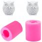 2pcs Moules pour Bougies, Moule en Silicone en Forme de Hibou 3D, Moule pour ...
