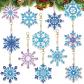 Diamant Peinture PortesCl�s, 12 Pi�ces Diamant Painting de Flocon de Neige Pe...