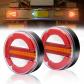 LED Feux Arri�re de Remorque, 12V Feux Arri�re de Camion Hamburger Rond Feux ...