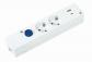 Multiprise multifix, multiprise Plate, 2 Prises de 16 A et 2 USB A C avec Ch...