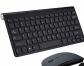 Clavier et Souris Sans Fil 2.4G pour PC & Mac Multim�dia Noir Ensemble