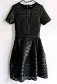 Robe Maje Roybridge Noire Maille R�sille T2 38 M Neuf Striped Dress H15ROYBRIDGE