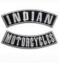 Lot de 2 patchs brod�s rocker indien | Motorcycle, patchs thermocollants pour...