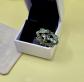 Bague Dor� Vieilli R�glable Art Nouveau Insect Lib�llule Vert Taille EU 56