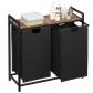Panier � Linge 2 Compartiments, avec �tag�re, 2 x 38 L, Marron