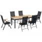 Salon Jardin Ext�rieur 6 Personnes Table 190cm 6 Chaises Pliables Inclinables