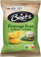 CHIPS BRETS Ondul�es saveur Fromage Frais & Fines Herbes   125 G LOT DE 4