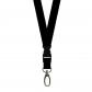 Superetool Cordon tour de cou avec boucle de s�curit� en m�tal Noir 155 mm