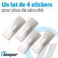 Stickers reflechissants pour Trottinette Electrique ME136 Lot de 4 Stickers