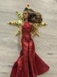 Mattel Barbie No�l 2017 poup�e mannequin robe longue rouge paillet�e