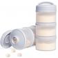 Bo�te de Rangement Empilable pour B�b� en Poudre de lait, Lot de 2 Gris