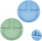 Assiettes Silicone Ventouse B�b� 2PCS Abeille Mignonne Flexibles Beaba