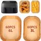 Feuilles de cuisson Airfryer Lot de 120 pour Philips Dual Basket 3000, Tefal ...