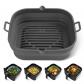 Moule Silicone Air Fryer Carr� Panier Friteuse R�utilisable Doublure Liners F...