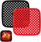 2 Pi�ces Tapis de Friteuse � Air en Silicone, 8.5 Pouces Tapis de Panier de F...