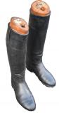 superbes BOTTES 1900 �quitation cuir et revers � l'anglaise noir   embauchoirs