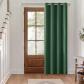 Rideau Occultant Thermique Oeillets Lot de 1 140x225cm Vert Fonc�