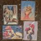 Lot de 4 tapis de jeu pour cartes � collectionner style anime multicolore