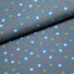 Coupon Jersey de Coton Imprim� Ancres et �toiles de Mer   Bleu   Orange   1m