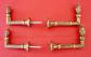 lot de 4 CROCHETS ANCIENS EN LAITON POUR RIDEAUX AMEUBLEMENT DECORATION