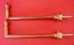 lot de 2 CROCHETS ANCIENS EN LAITON POUR RIDEAUX AMEUBLEMENT DECORATION Lg 150 m