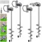 Ancrage Sol 75cm Ancrage de Balancoire 4pcs-Base T & Anneau    Spirale Conique