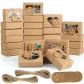 bo�tes en papier kraft avec fen�tre transparente   Bo�tes � biscuits avec