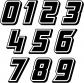 Lot De 10 Autocollants Num�ro De D�part Pour Motocross, Quad, VTT, R�sistant � L