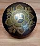 Bonbonni�re laiton Inde XXe d�cor floral   bo�te vintage 10 cm